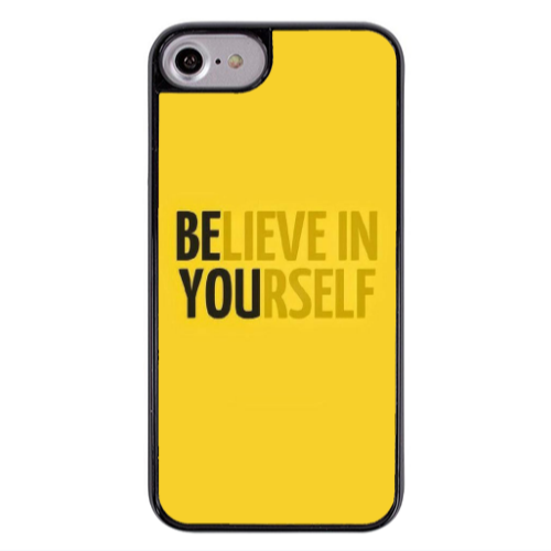 Apple iPhone 7 Belive in Yourself Black Glossy Θήκη