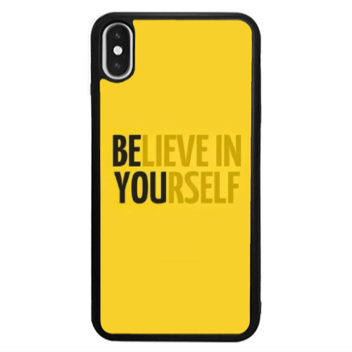 Apple iPhone Xs Belive in Yourself Black Glossy Θήκη