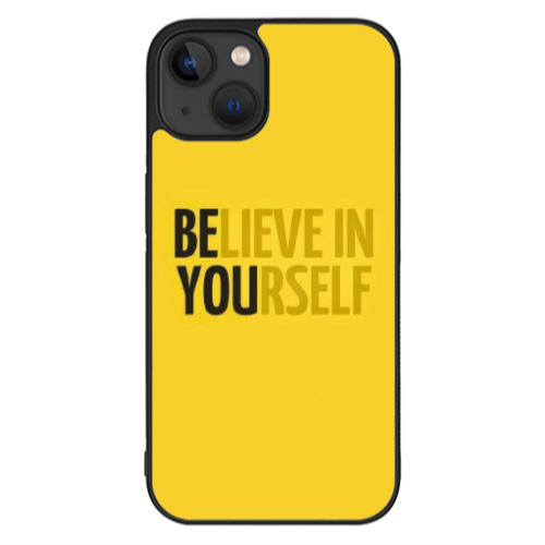 Apple iPhone 13 Mini Belive in Yourself Black Glossy Θήκη