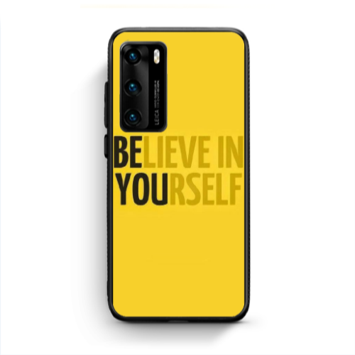 Huawei P40 Belive in Yourself Black Glossy Θήκη
