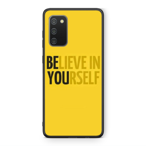Samsung A02s Belive in Yourself Black Glossy Θήκη