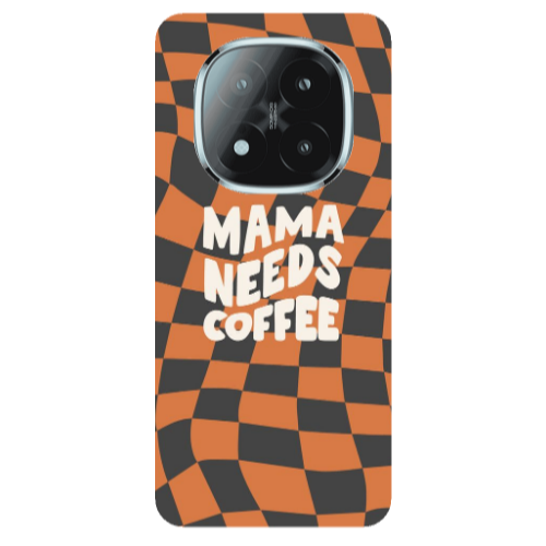 Xiaomi Redmi Note 14 Pro + 5g Mama needs coffee Transparent Silicone TPU Θήκη