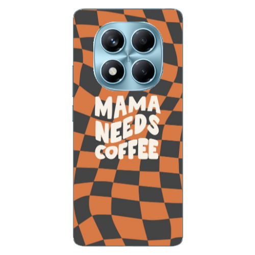 Xiaomi Redmi Note 14 Pro Mama needs coffee Transparent Silicone TPU Θήκη
