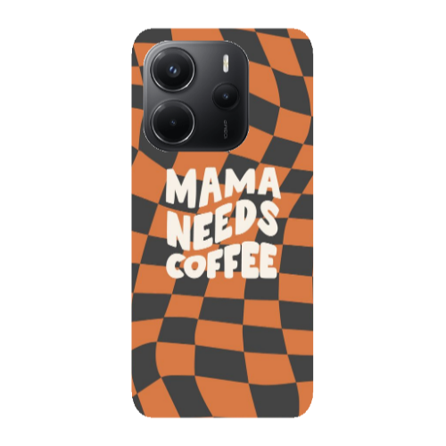 Xiaomi Redmi Note 14 Mama needs coffee Transparent Silicone TPU Θήκη