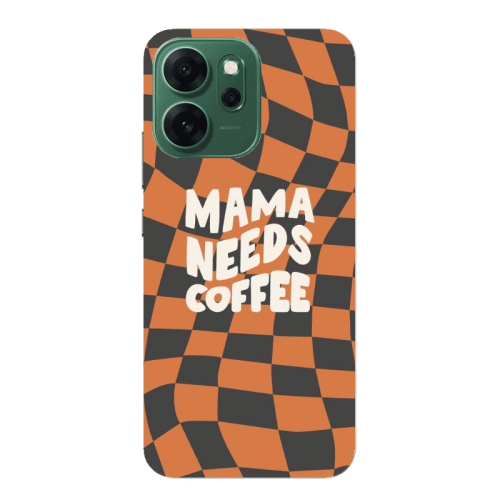 Oppo 14 F Mama needs coffee Transparent Silicone TPU Θήκη