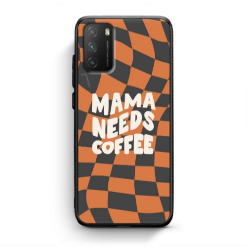 Xiaomi Poco M3 Mama needs coffee Black Glossy Θήκη