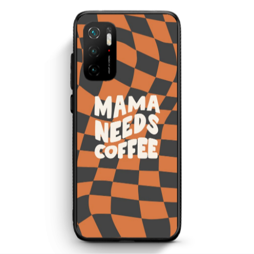 Xiaomi Poco M3 Pro Mama needs coffee Black Glossy Θήκη