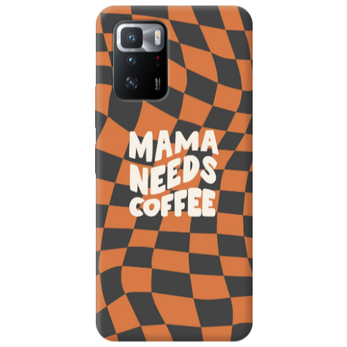 Xiaomi Poco X3 GT Mama needs coffee Transparent Silicone TPU Θήκη