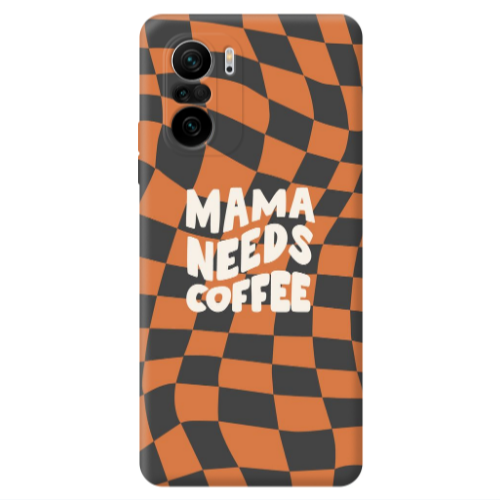 Xiaomi Poco F3 Mama needs coffee Transparent Silicone TPU Θήκη