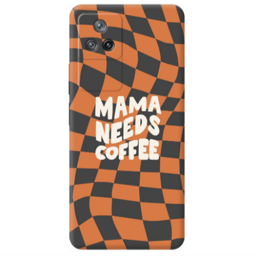 Xiaomi Poco F4 Mama needs coffee Transparent Silicone TPU Θήκη