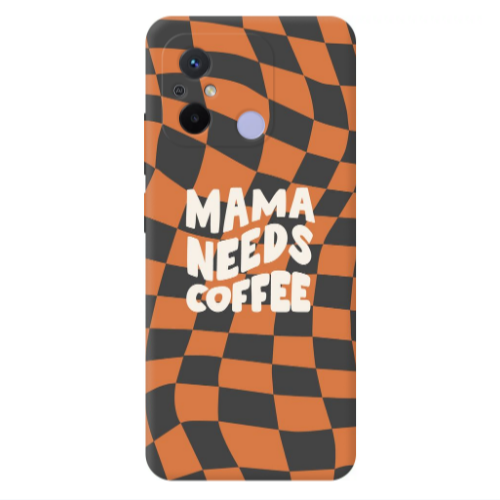 Xiaomi Redmi 12C Mama needs coffee Transparent Silicone TPU Θήκη