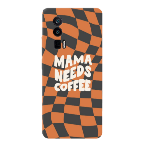 Xiaomi Poco F5 Pro Mama needs coffee Transparent Silicone TPU Θήκη