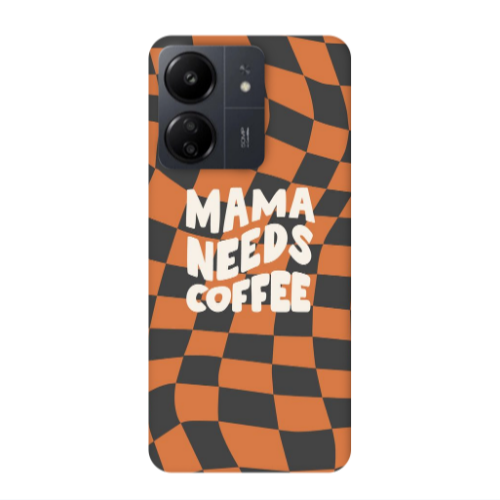 Xiaomi Redmi 13C Mama needs coffee Transparent Silicone TPU Θήκη