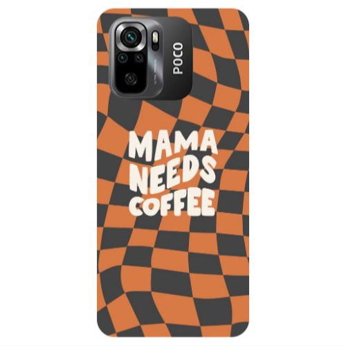 Xiaomi Poco M5 s Mama needs coffee Transparent Silicone TPU Θήκη