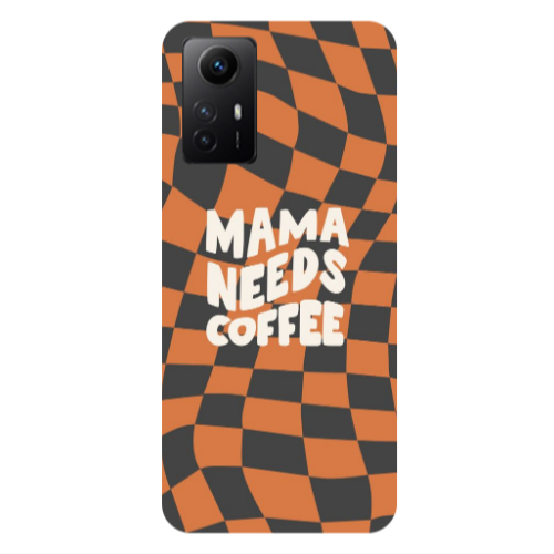 Xiaomi Redmi Note 12s Mama needs coffee Transparent Silicone TPU Θήκη