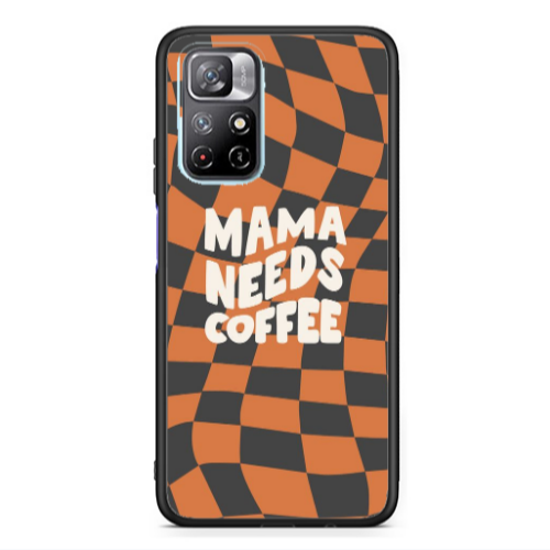 Xiaomi Poco M4 Pro 5G Mama needs coffee Black Glossy Θήκη