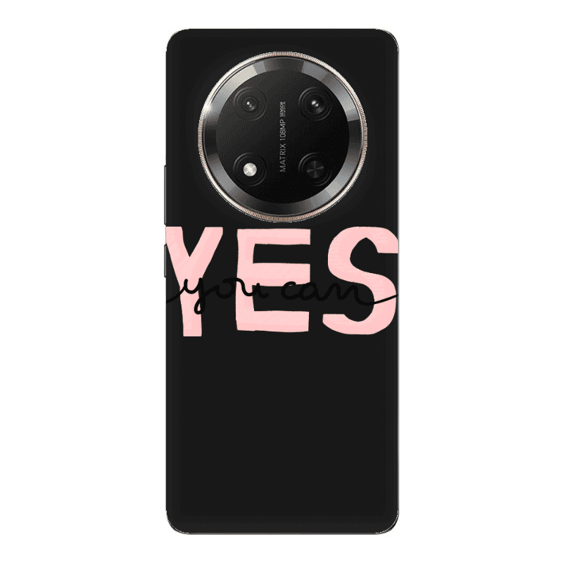 Honor Magic 7 Lite Yes you cam Black Colored Silicone TPU Θήκη