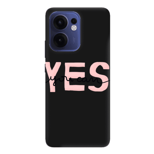 Oppo Reno 13 F Yes you cam Black Colored Silicone TPU Θήκη