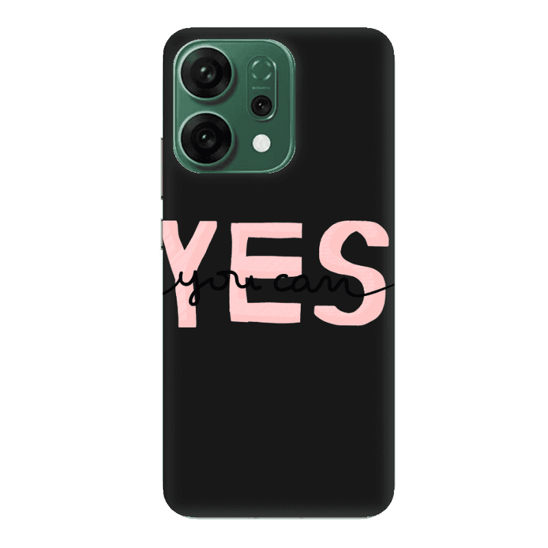 Oppo RENO 14 Yes you cam Black Colored Silicone TPU Θήκη