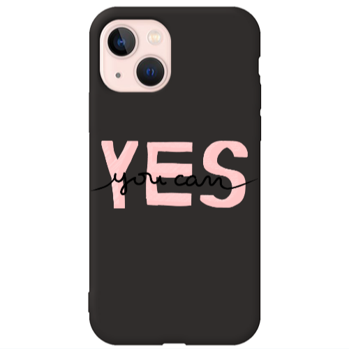 Apple iPhone 13 Yes you cam Black Colored Silicone TPU Θήκη