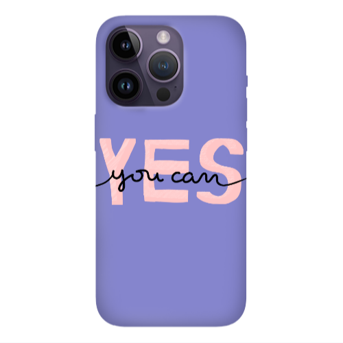 Apple iPhone 14 Pro  Yes you cam Purple Colored Silicone TPU Θήκη