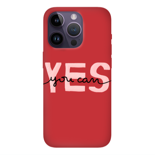 Apple iPhone 14 Pro  Yes you cam Red Colored Silicone TPU Θήκη