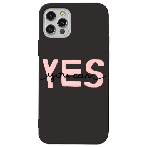 Apple iPhone 13 Pro Yes you cam Black Colored Silicone TPU Θήκη