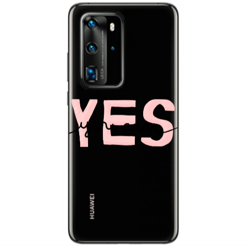 Huawei P40 Pro Yes you cam Transparent Silicone TPU Θήκη