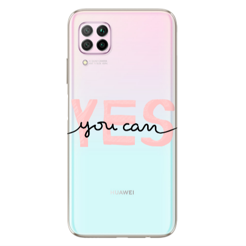 Huawei P40 Lite Yes you cam Transparent Silicone TPU Θήκη