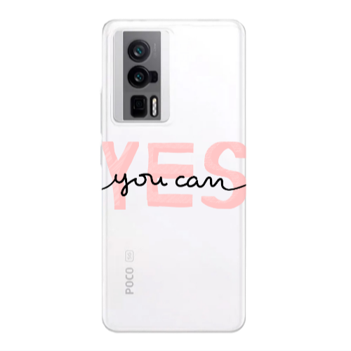 Xiaomi Poco F5 Pro Yes you cam Transparent Silicone TPU Θήκη