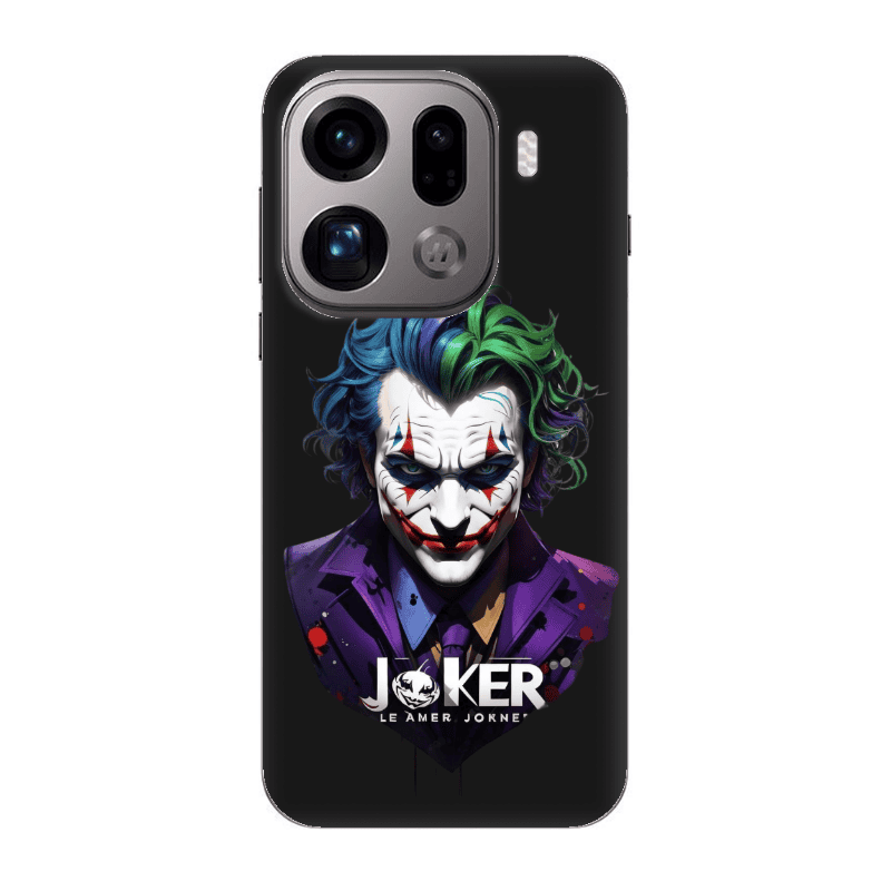 Oppo Find X9 Pro Le amer Joker Black Colored Silicone TPU Θήκη