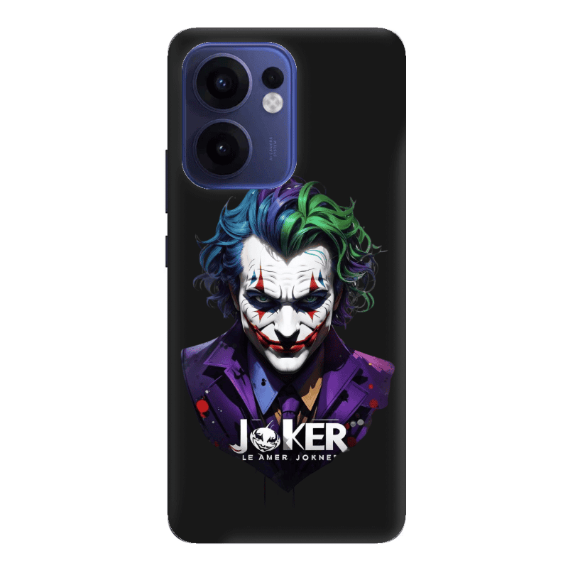 Oppo Reno 13 F Le amer Joker Black Colored Silicone TPU Θήκη