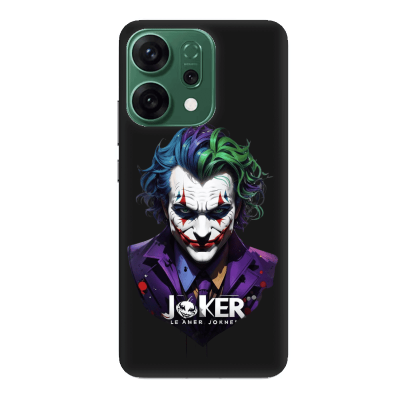 Oppo RENO 14 Le amer Joker Black Colored Silicone TPU Θήκη