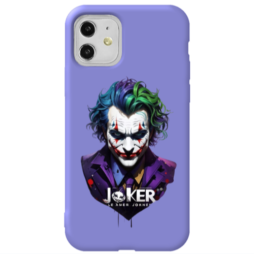 Apple iPhone 11  Le amer Joker Purple Colored Silicone TPU Θήκη