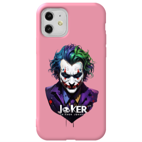Apple iPhone 11  Le amer Joker Pink Colored Silicone TPU Θήκη
