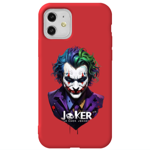 Apple iPhone 11  Le amer Joker Red Colored Silicone TPU Θήκη