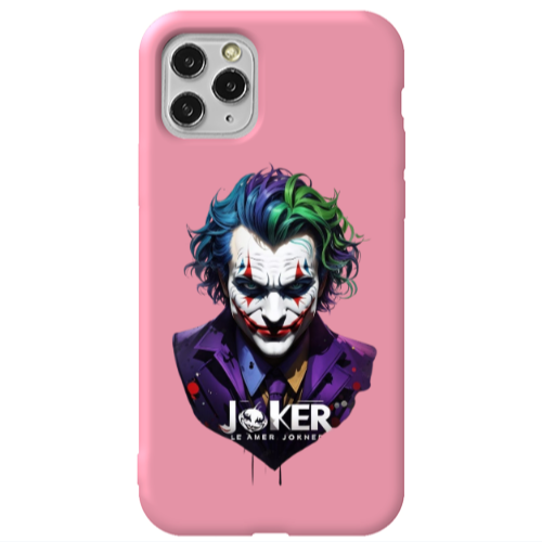 Apple iPhone 11 Pro Le amer Joker Pink Colored Silicone TPU Θήκη