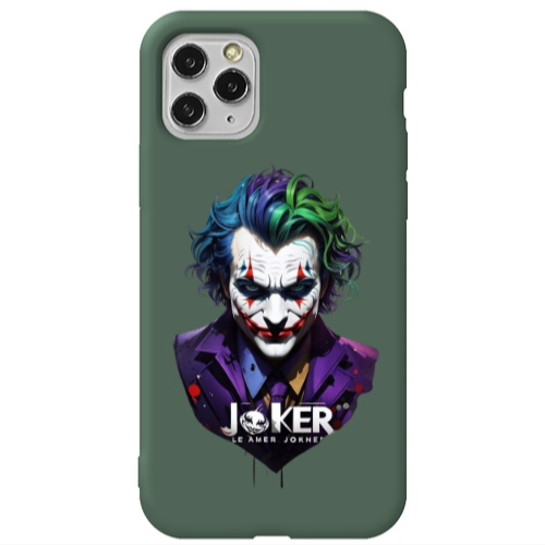 Apple iPhone 11 Pro Le amer Joker Dark Green Colored Silicone TPU Θήκη