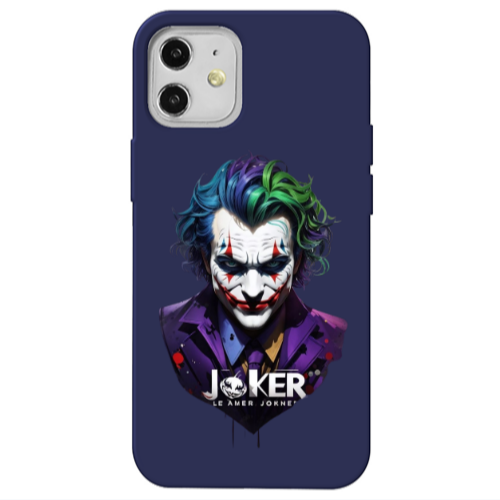 Apple iPhone 12 Le amer Joker Dark blue Colored Silicone TPU Θήκη