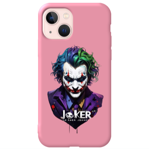 Apple iPhone 13 Le amer Joker Pink Colored Silicone TPU Θήκη