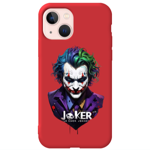 Apple iPhone 13 Le amer Joker Red Colored Silicone TPU Θήκη