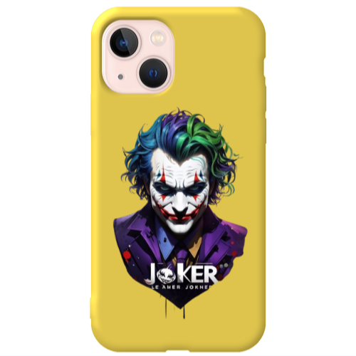 Apple iPhone 13 Le amer Joker Yellow Colored Silicone TPU Θήκη