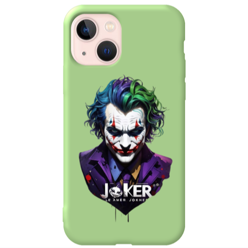 Apple iPhone 13 Le amer Joker Light Green Colored Silicone TPU Θήκη