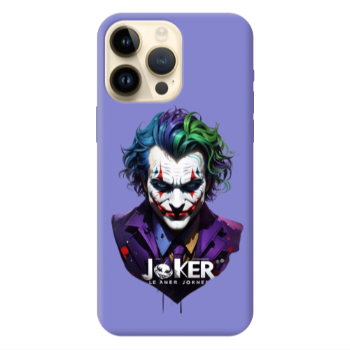 Apple iPhone 13 Pro Max Le amer Joker Purple Colored Silicone TPU Θήκη