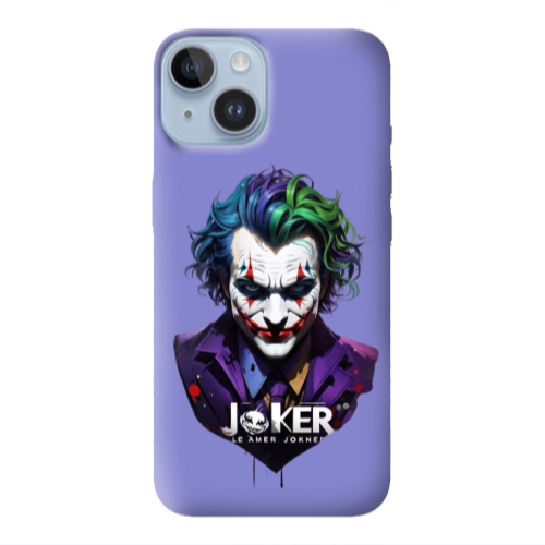 Apple iPhone 14  Le amer Joker Purple Colored Silicone TPU Θήκη