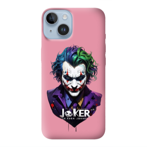Apple iPhone 14  Le amer Joker Pink Colored Silicone TPU Θήκη