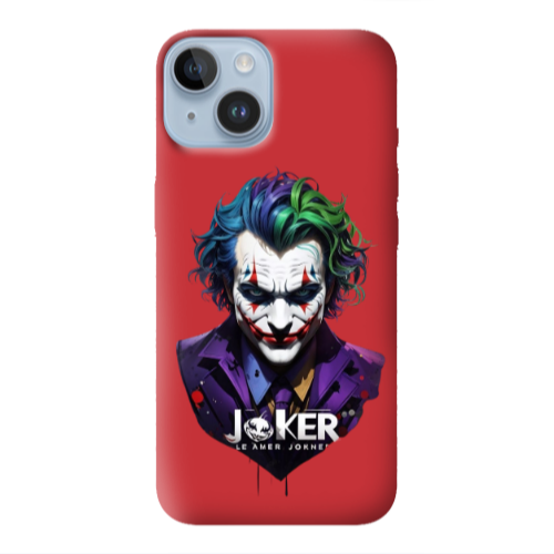 Apple iPhone 14 Plus Le amer Joker Red Colored Silicone TPU Θήκη