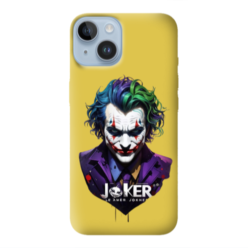 Apple iPhone 14 Plus Le amer Joker Yellow Colored Silicone TPU Θήκη