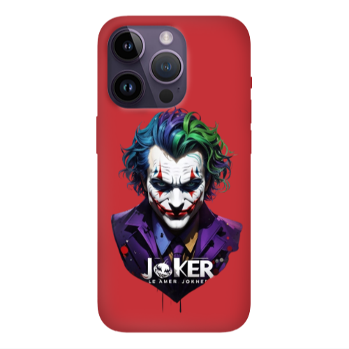 Apple iPhone 14 Pro Max Le amer Joker Red Colored Silicone TPU Θήκη