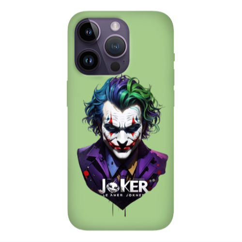 Apple iPhone 14 Pro Max Le amer Joker Light Green Colored Silicone TPU Θήκη